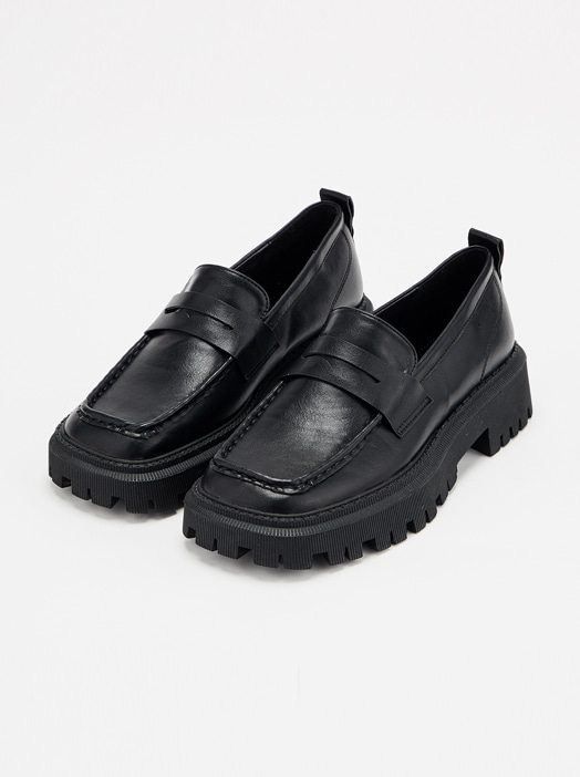 [바로배송][한선화 착용]Lug-sole Loafer (Black)